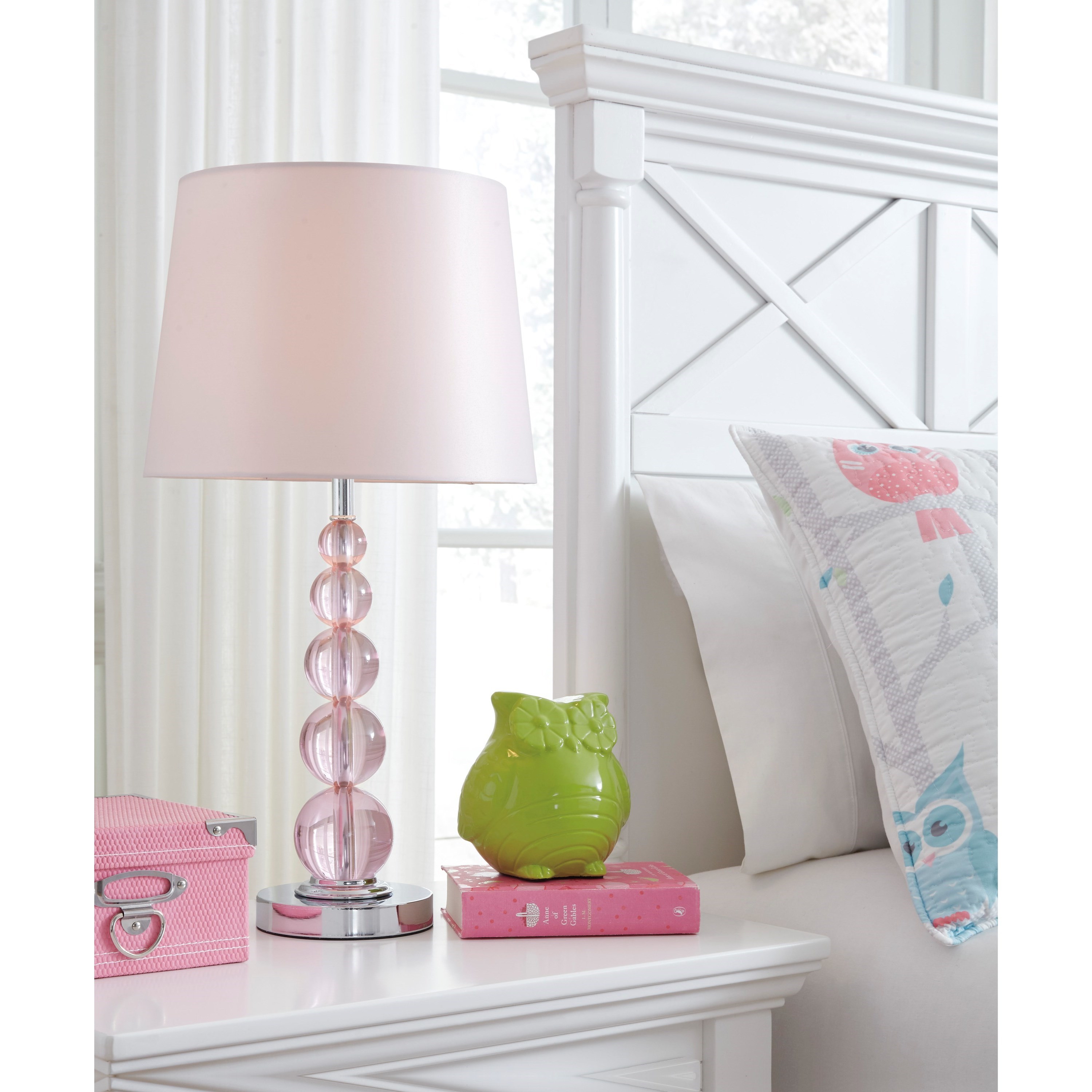 Gold and pink table lamp hot sale